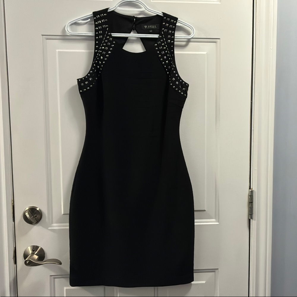 Stylish Black Studded Dress